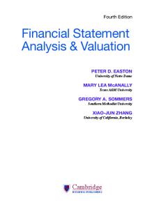 Financial Statement Analysis & Valuation